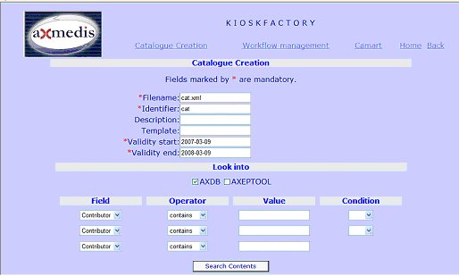 Catalogue creation - click on the image for a larger picture Catalogue creation