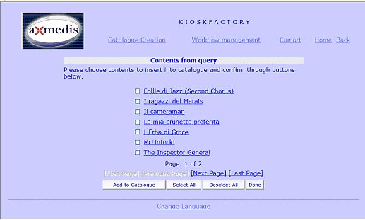 Catalogue creation - click on the image for a larger picture