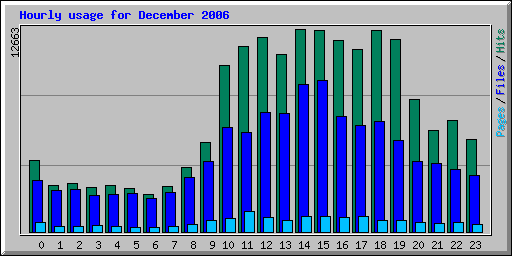 Hourly usage for December 2006